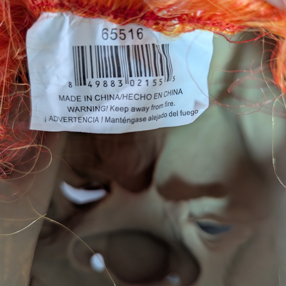Creepy Clown Mask with Orange Hair With Toile Skirt - Picture 11 of 15